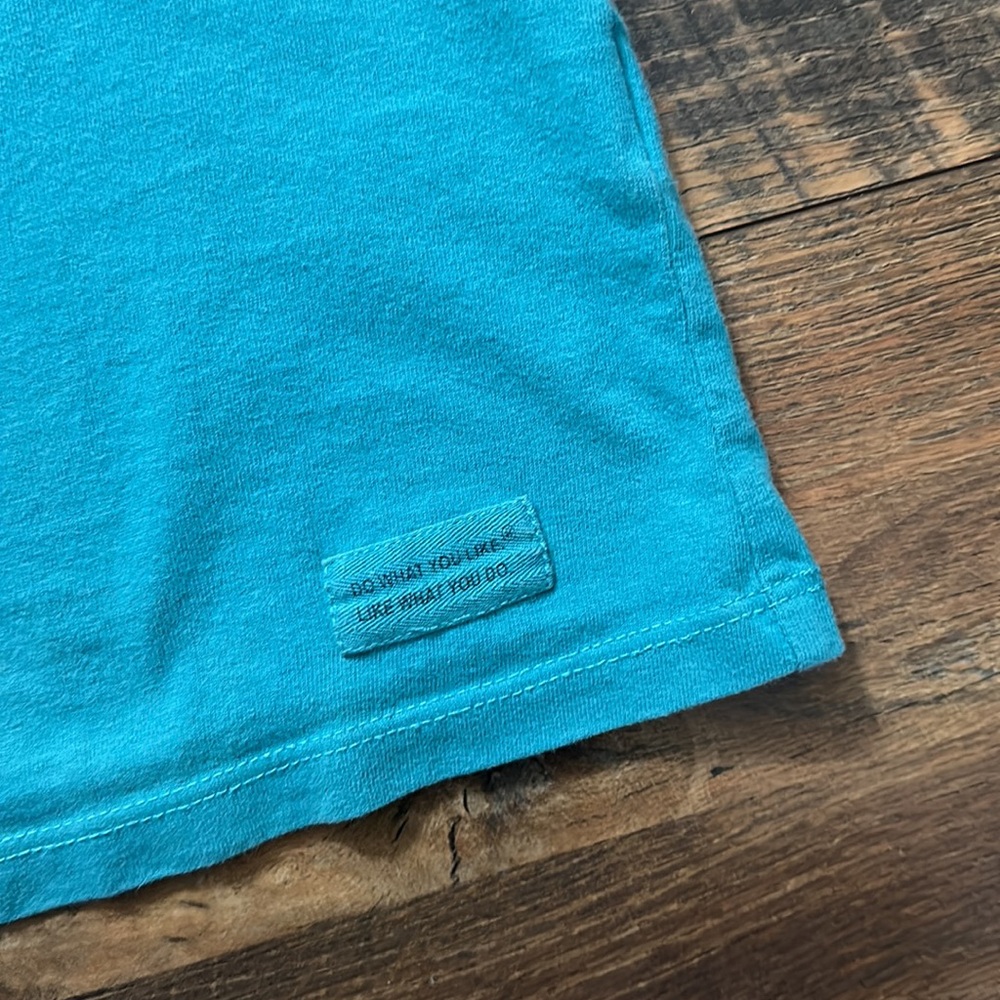 Life is good daisy flower tshirt turquoise color Sz XL - Picture 3 of 5